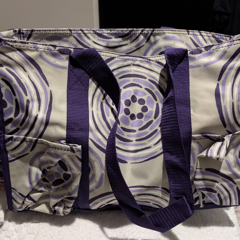 Thirty-one Purple and Cream Tote Bag - Picture 2 of 4